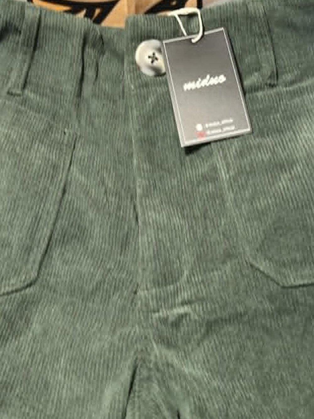Miduo Womens Casual Button Zipper High Waisted Wide Leg Corduroy Pants - NWT